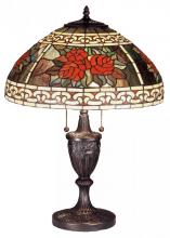Meyda White 37788 - 25" High Roses & Scrolls Table Lamp