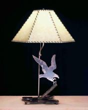 Meyda White 38770 - 36" High Strike of the Eagle Faux Leather Shade Table Lamp
