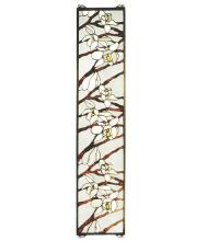 Meyda White 47887 - 9"W X 42"H Magnolia Stained Glass Window