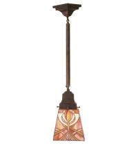 Meyda White 49138 - 5"Sq Glasgow Bungalow Mini Pendant.609