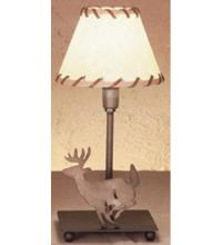 Meyda White 49799 - 13"H Lone Deer Faux Leather Accent Lamp
