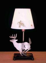 Meyda White 50611 - 13" High Lone Deer Faux Leather Accent Lamp