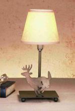 Meyda White 50612 - 13"H Lone Deer Parchment Shade Accent Lamp