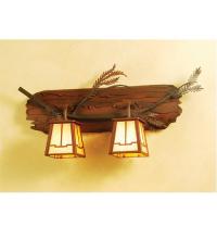Meyda White 65090 - 24"W Pine Branch Valley View 2 LT Wall Sconce