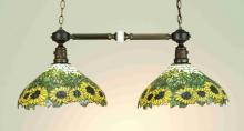 Meyda White 65825 - 35" Long Wild Sunflower 2 LT Island Pendant