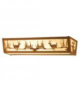 Meyda White 67744 - 36"W Deer at Lake Vanity Light