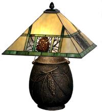 Meyda White 67850 - 20" High Pinecone Ridge Table Lamp