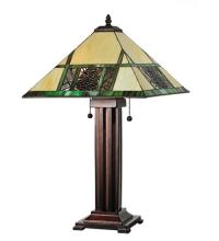 Meyda White 67851 - 24"H Pinecone Ridge Table Lamp
