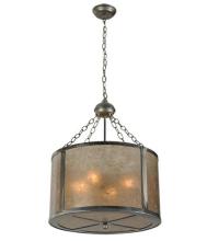 Meyda White 68316 - 20"W Smythe Craftsman Inverted Pendant