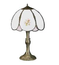 Meyda White 68597 - 22"H Roses Hand Painted Table Lamp