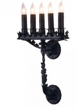 Meyda White 70087 - 16"W Victorian Theatre 5 LT Wall Sconce