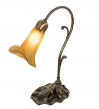 Meyda White 71568 - 15" High Amber Pond Lily Accent Lamp