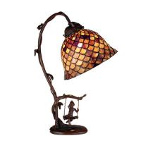 Meyda White 74046 - 15"H Tiffany Fishscale Accent Lamp