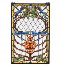 Meyda White 77733 - 14" Wide Dragonfly Allure Stained Glass Window