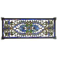 Meyda White 78104 - 29"W X 11"H Antoinette Transom Stained Glass Window