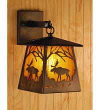 Meyda White 81342 - 7" Wide Moose at Dawn Hanging Wall Sconce