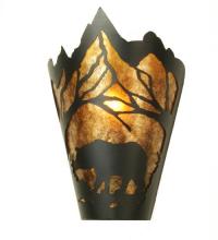 Meyda White 81465 - 8" Wide Bear at Dawn Wall Sconce