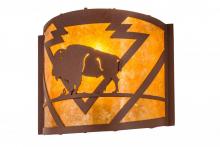 Meyda White 81571 - 12" Wide Lone Buffalo Wall Sconce