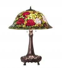 Meyda White 82452 - 31" High Tiffany Rosebush Table Lamp