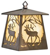 Meyda White 82638 - 7"W Elk at Dawn Hanging Wall Sconce