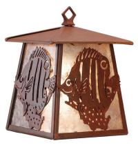 Meyda White 82654 - 7.5"W Tropical Fish Hanging Wall Sconce