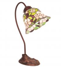 Meyda White 82790 - 18" High Begonia Desk Lamp