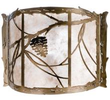 Meyda White 98133 - 12"W Whispering Pines Wall Sconce