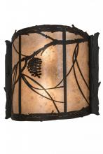 Meyda White 98413 - 15"W Whispering Pines Wall Sconce