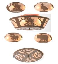 Meyda White 99037 - 22"W Wildlife on the Loose Flushmount